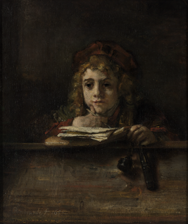 Afbeelding schilderij 'Titus aan zijn schrijftafel' van Rembrandt