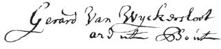 Handtekening van Gerard van Wijckersloot